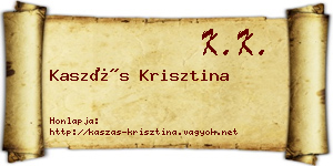 Kaszás Krisztina névjegykártya